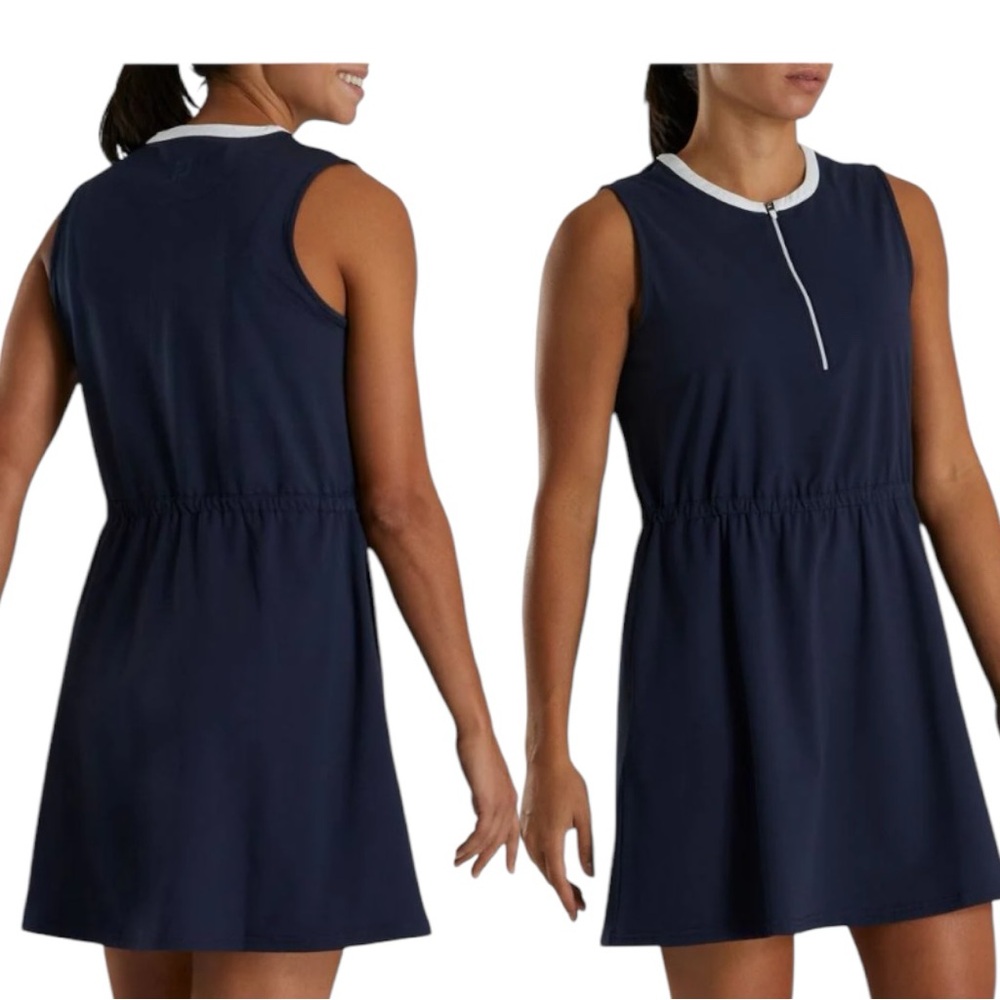 FootJoy Women’s Navy Golf Dress XL Quarter Zip Sleeveless Athletic